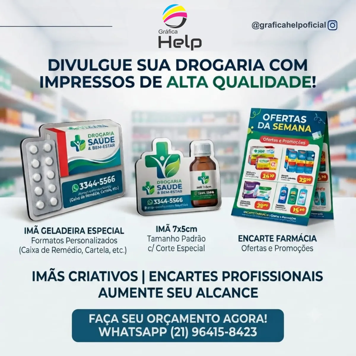 IMÃS E ENCARTES PARA DROGARIAS