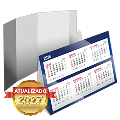 Calendário de Mesa | 25x18cm | 4/0 | UV 1/0
