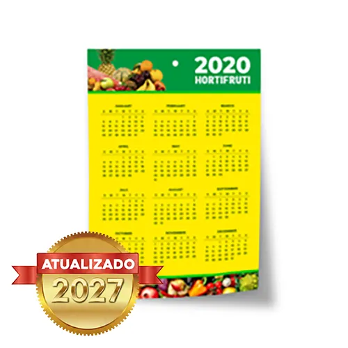 Calendário de Parede | 25x36cm | 4/0 | UV 1/0